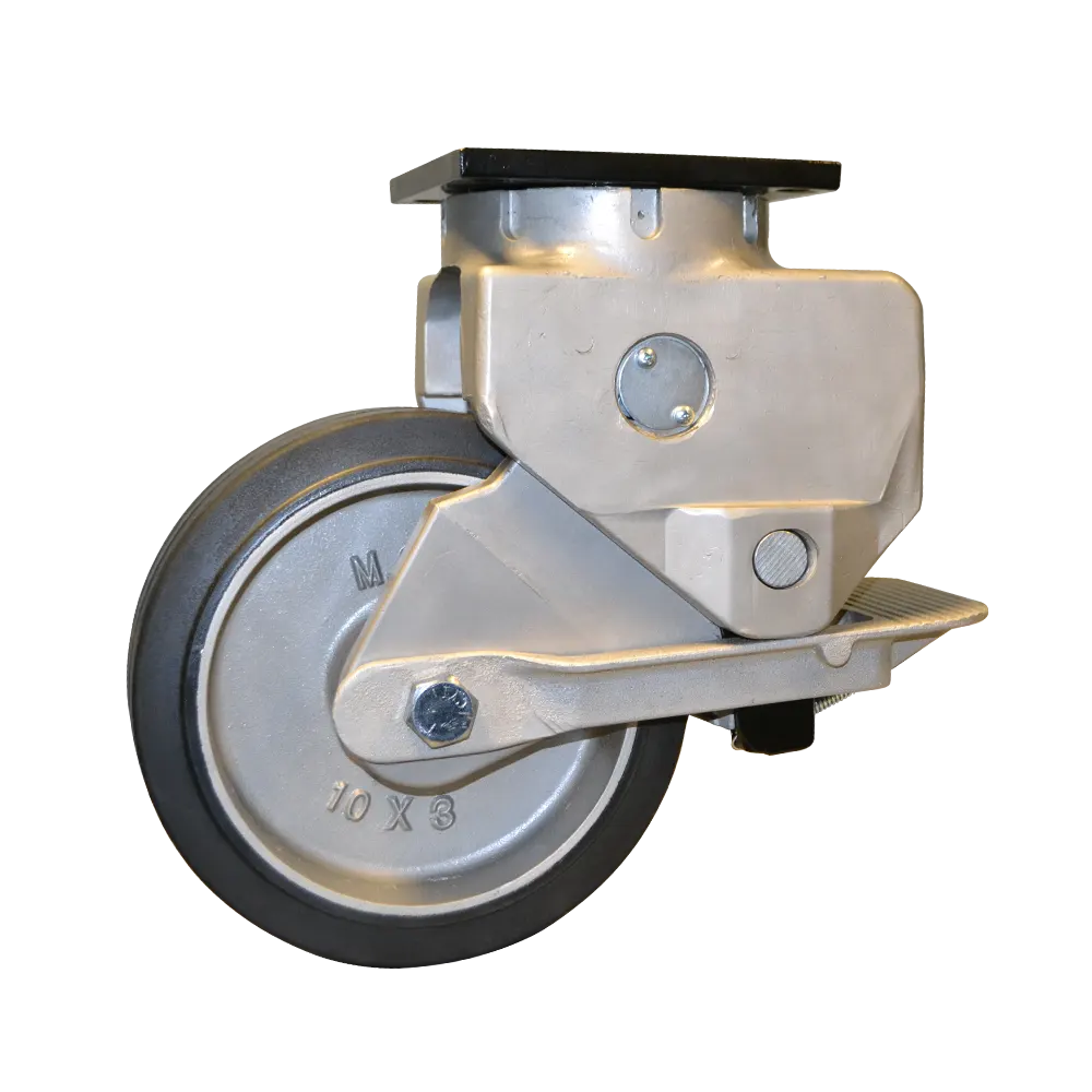 MS 10x3 Aluminum Caster With Brake