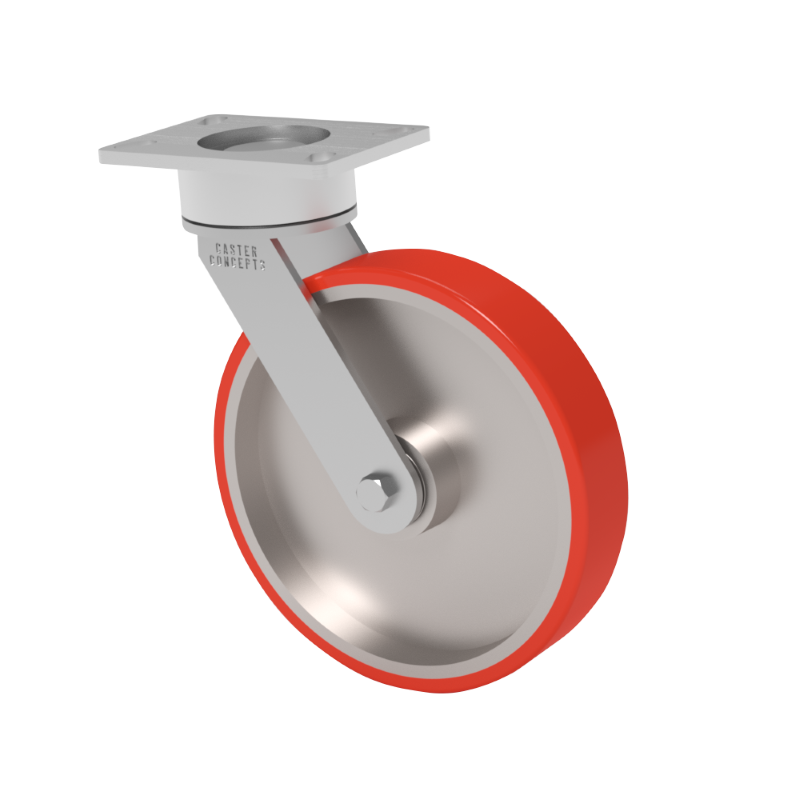 10x2 T/R Polyurethane Maintenance Free Swivel Caster