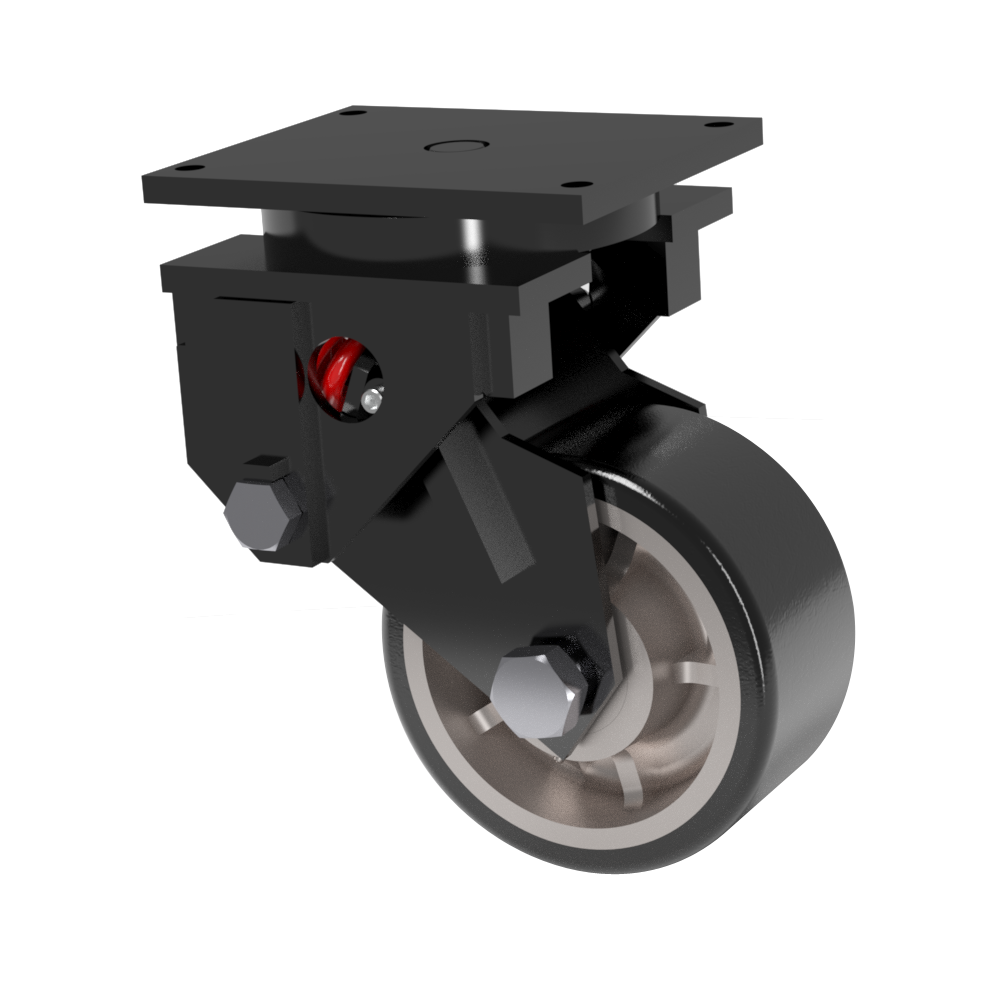 10x5 Standard Polyurethane Steel Spring Loaded Swivel Caster