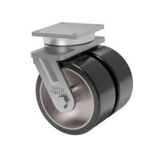 12×5 Dual Wheel H.D. Hard Polyurethane (70D) Swivel Caster
