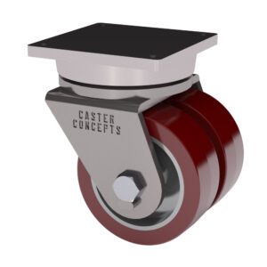 8×4 Dual Wheel Standard Polyurethane Swivel Caster