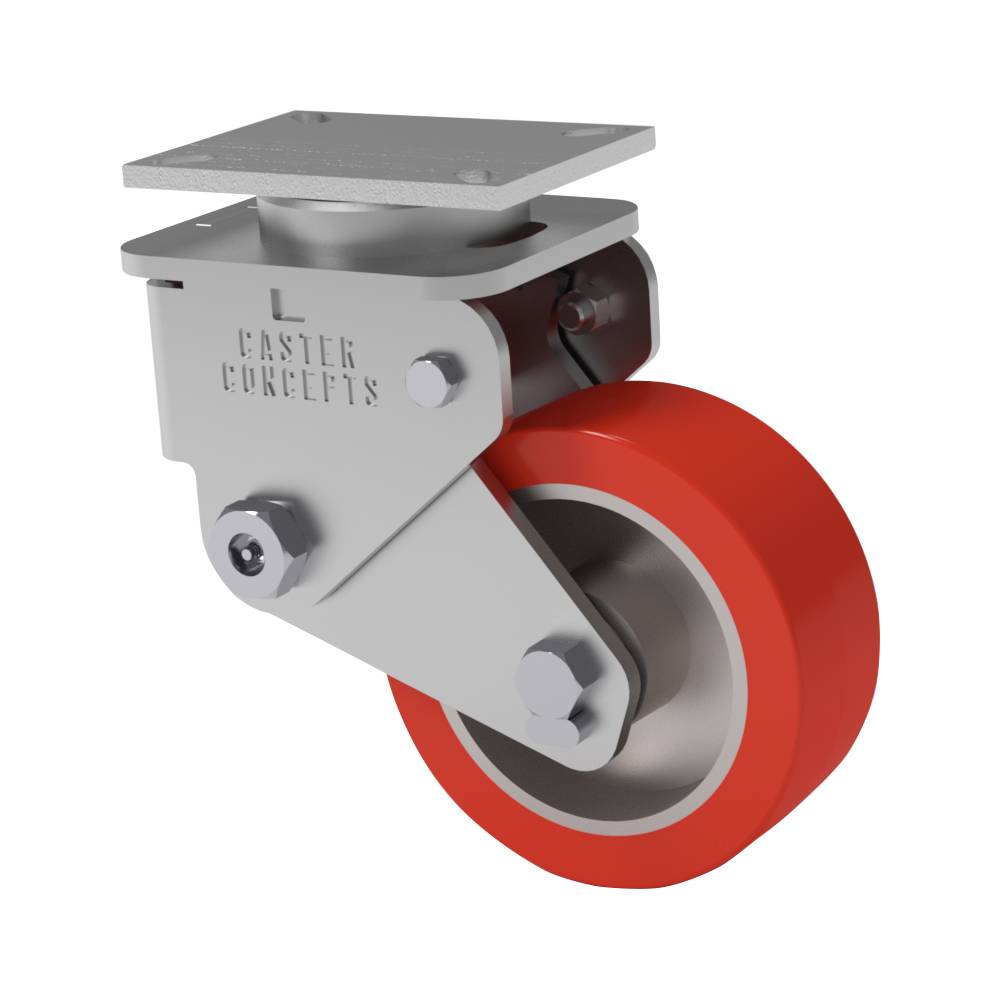 10x3 H.D. T/R Polyurethane Spring Loaded Swivel Caster