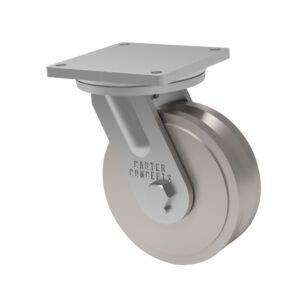 10×3 V-Groove H.D. Cast Iron Swivel Caster
