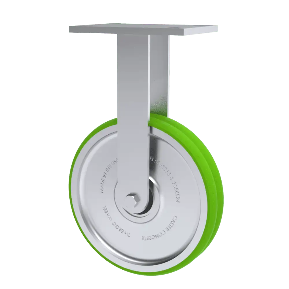 10x2 Swivel on Swivel Rigid Caster W/ TWERGO Wheel