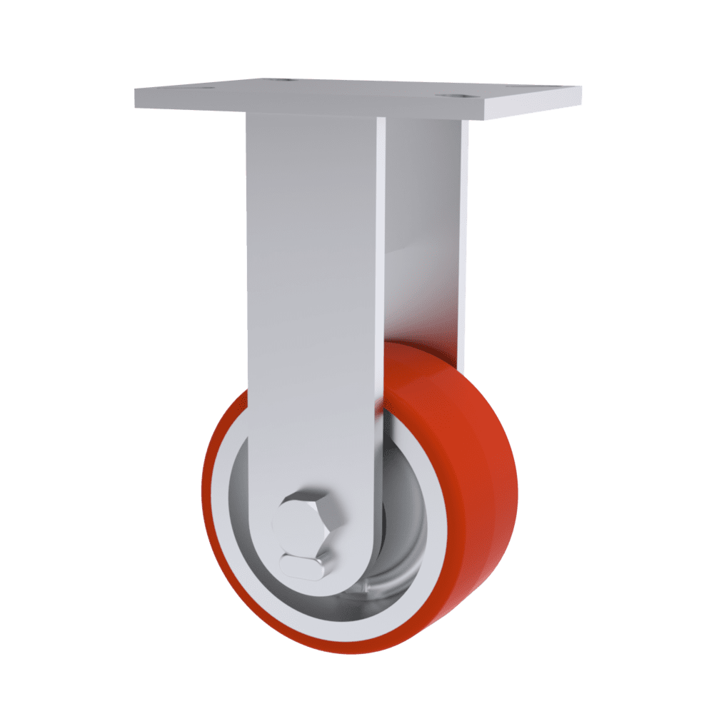 6x3 T/R Polyurethane Rigid Caster W/ TWERGO Wheel
